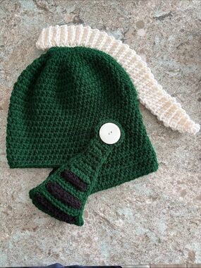 Handmade MSU Spartan Crocheted Hat